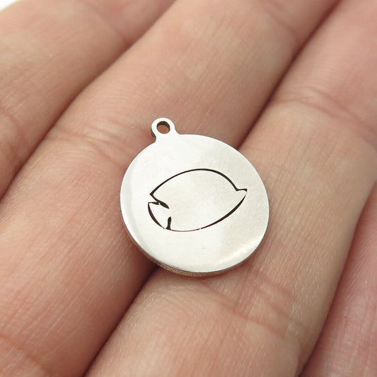 925 Sterling Silver USA Two In Town Fish Charm Pendant