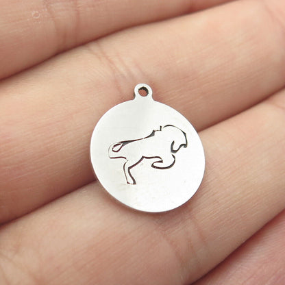 925 Sterling Silver USA Two In Town Frisky Horse Charm Pendant