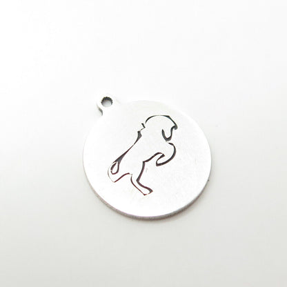 925 Sterling Silver USA Two In Town Frisky Horse Charm Pendant