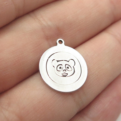 925 Sterling Silver USA Two In Town Panda Charm Pendant