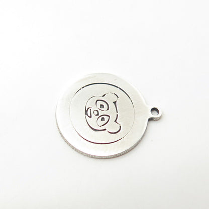 925 Sterling Silver USA Two In Town Panda Charm Pendant