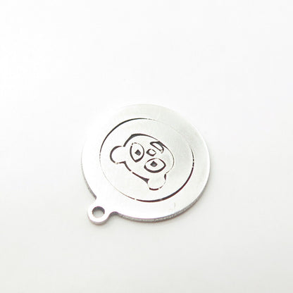 925 Sterling Silver USA Two In Town Panda Charm Pendant