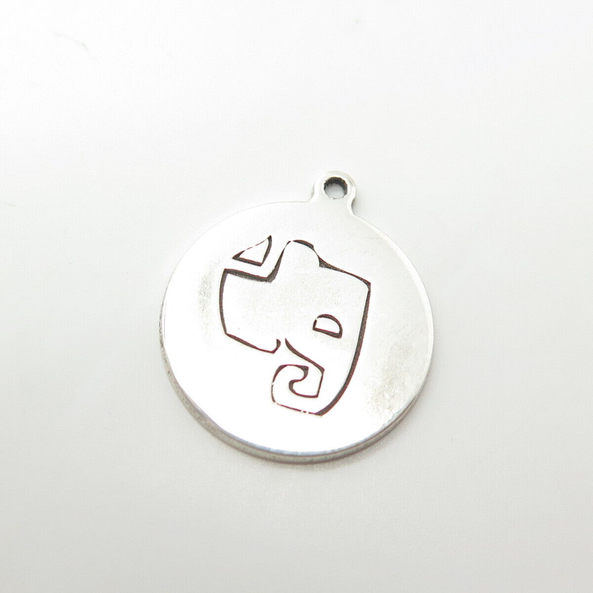 925 Sterling Silver USA Two In Town Elephant Charm Pendant