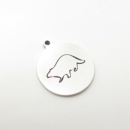 925 Sterling Silver USA Two In Town Beaver Charm Pendant