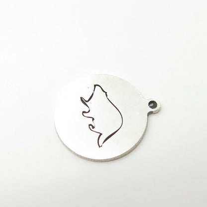 925 Sterling Silver USA Two In Town Beaver Charm Pendant