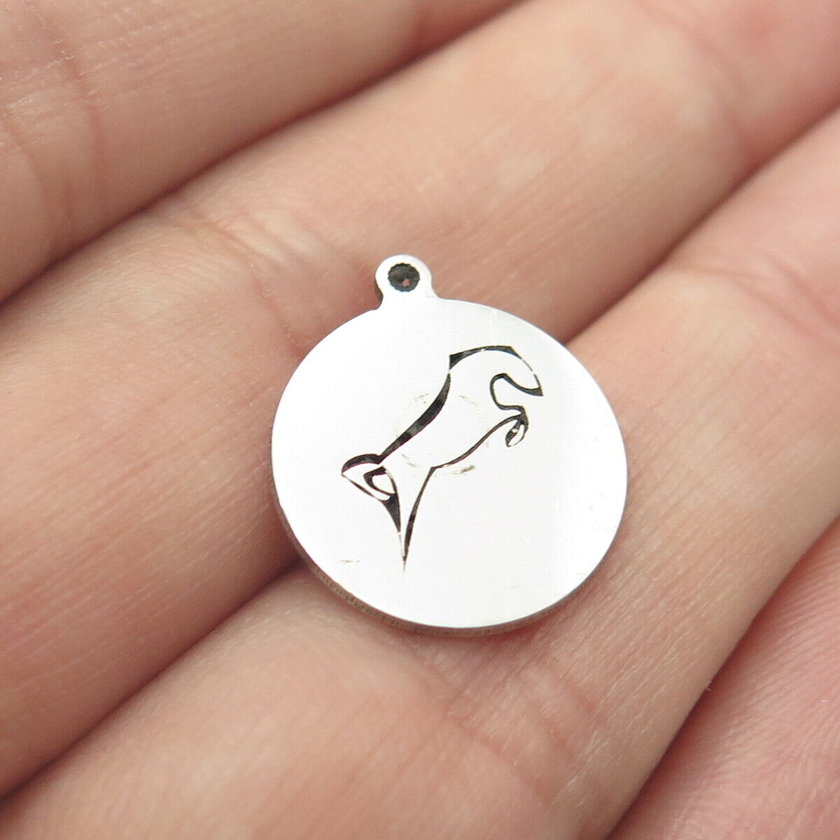 925 Sterling Silver USA Two In Town Frisky Horse Charm Pendant