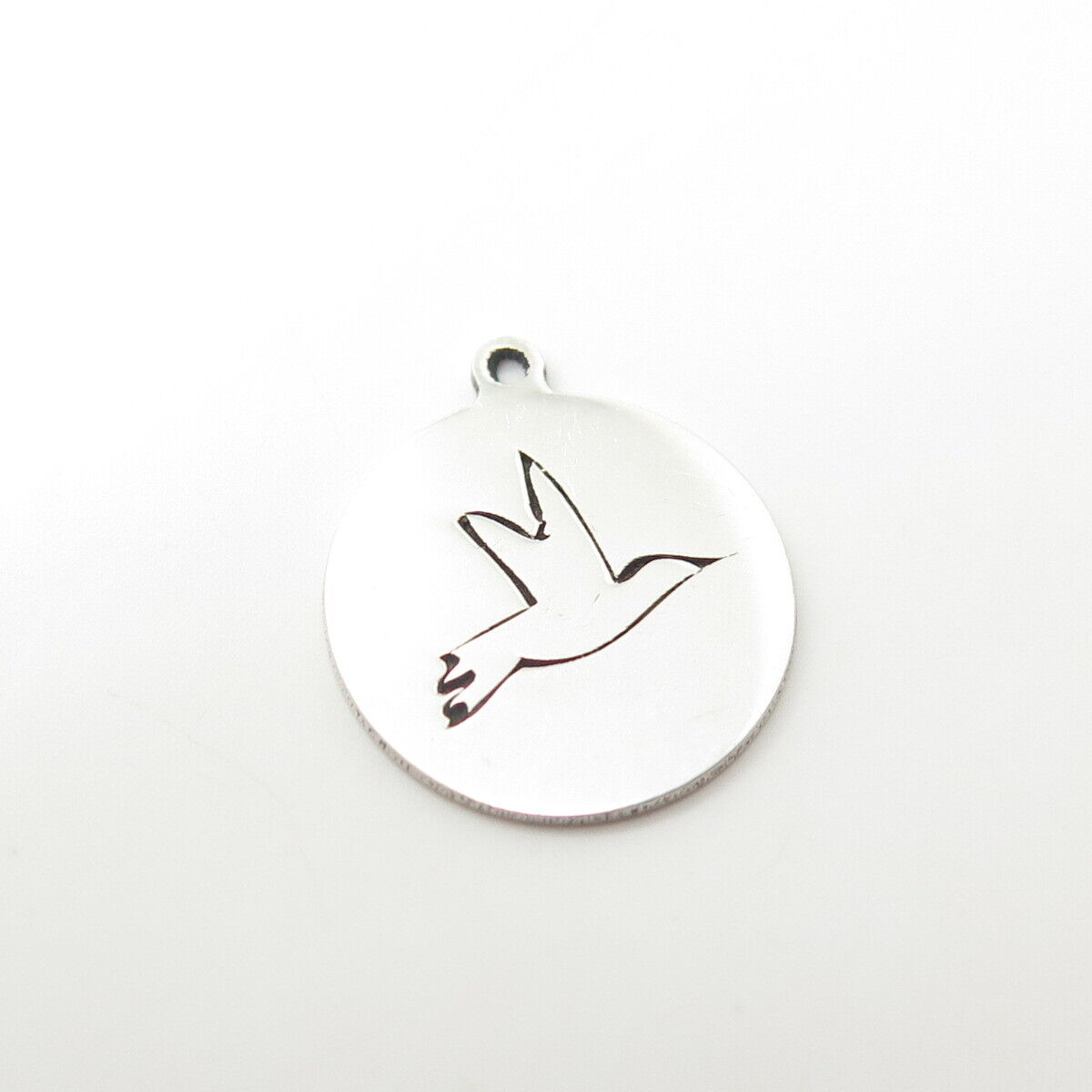 925 Sterling Silver USA Two In Town Flying Bird Charm Pendant