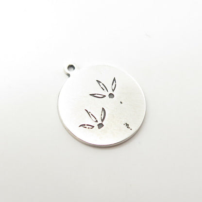 925 Sterling Silver USA Two In Town Bird's Feet Charm Pendant