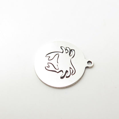 925 Sterling Silver USA Two In Town Crab Charm Pendant