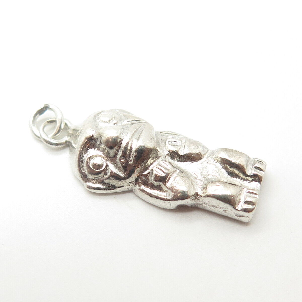 900 Coin Silver Vintage Tribal Totem Pendant