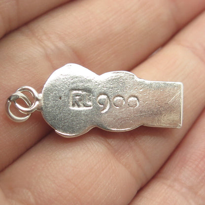 900 Coin Silver Vintage Tribal Totem Pendant