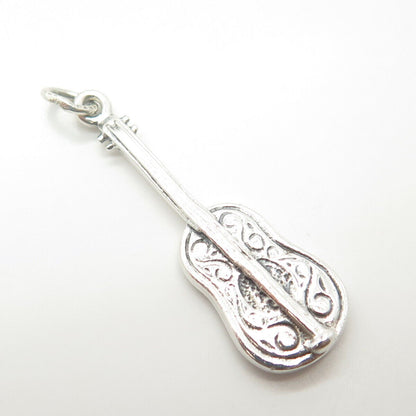 925 Sterling Silver Vintage Danecraft Violin Musical Instrument Charm Pendant