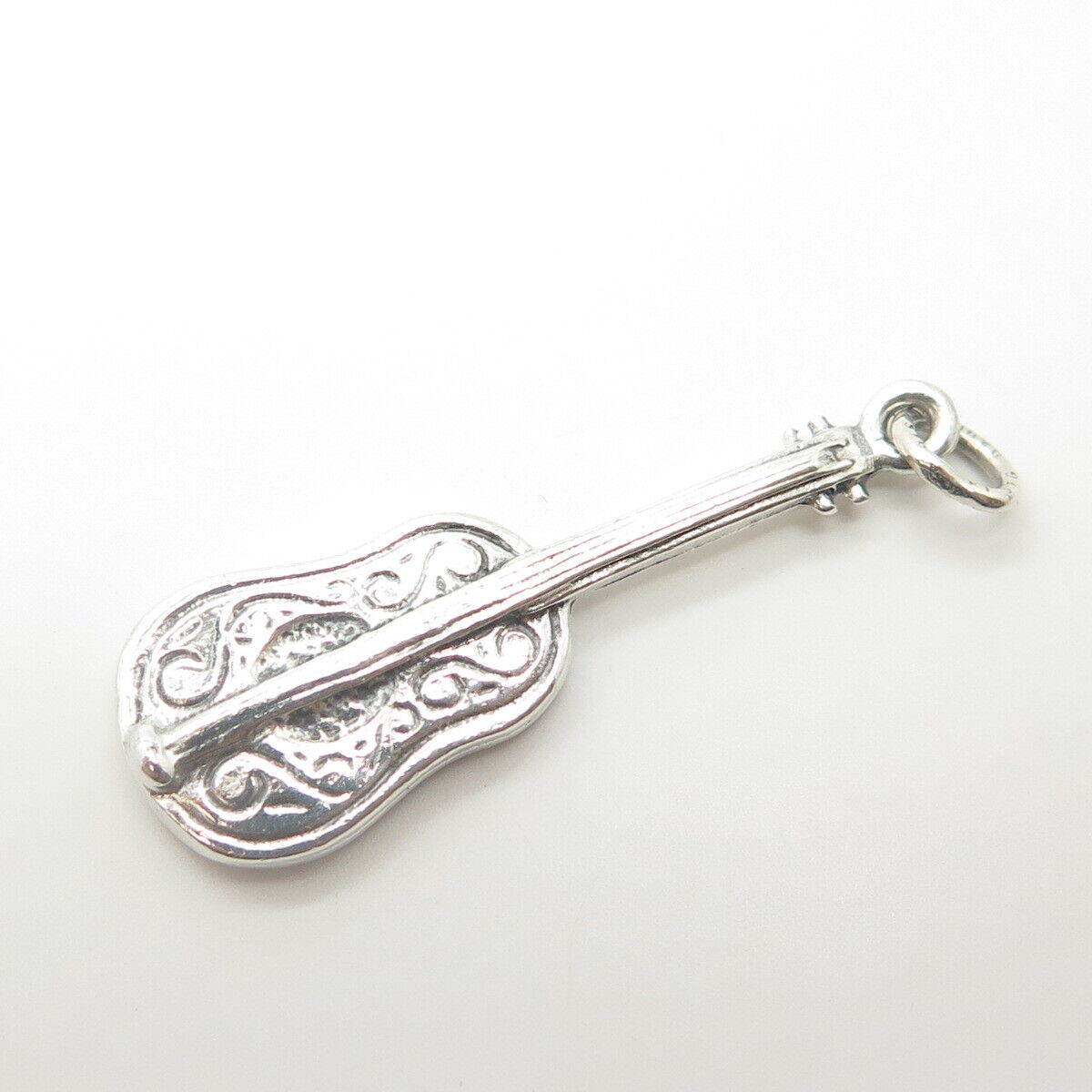 925 Sterling Silver Vintage Danecraft Violin Musical Instrument Charm Pendant