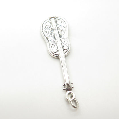 925 Sterling Silver Vintage Danecraft Violin Musical Instrument Charm Pendant