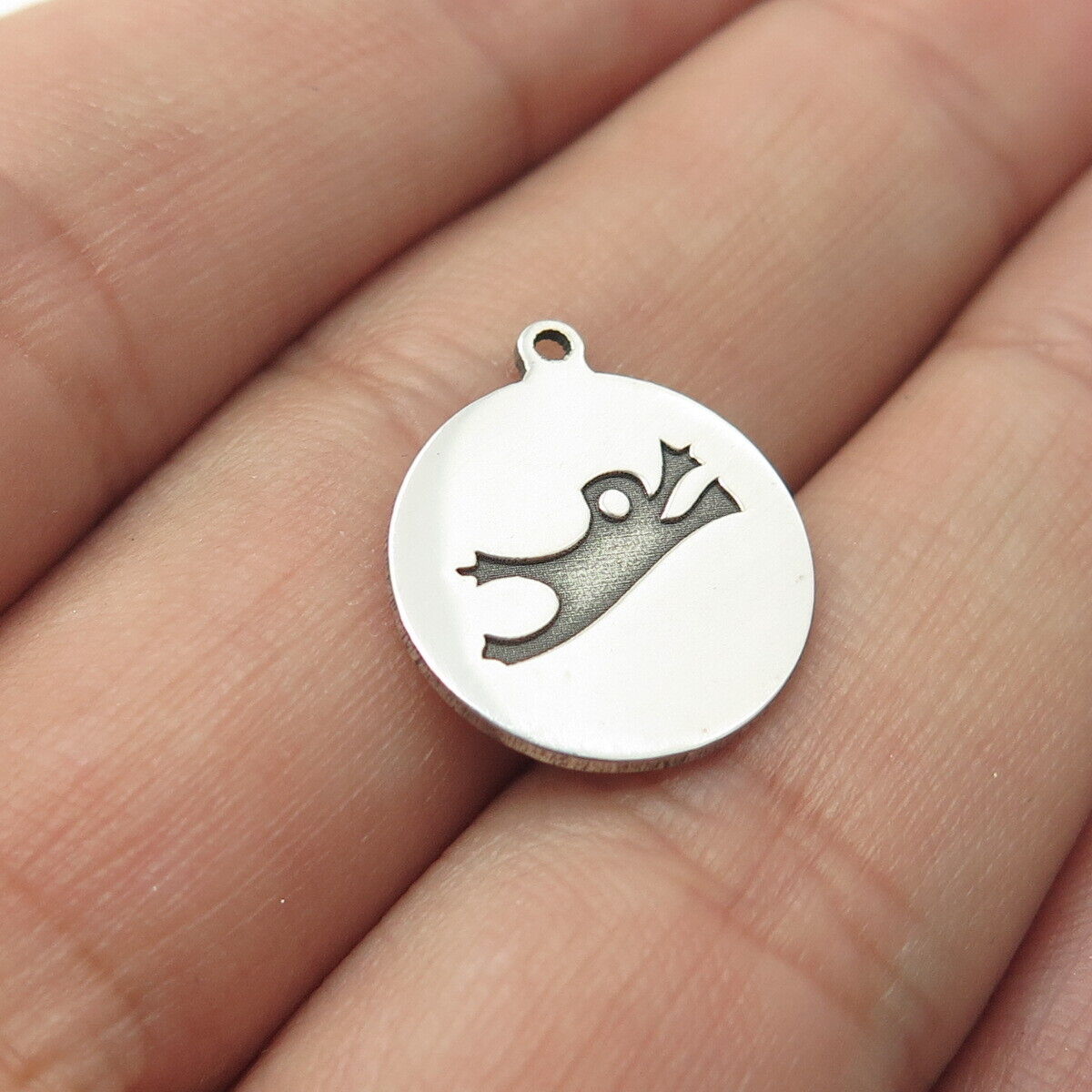 925 Sterling Silver USA Two In Town Jumping From For Good Luck Charm Pendant