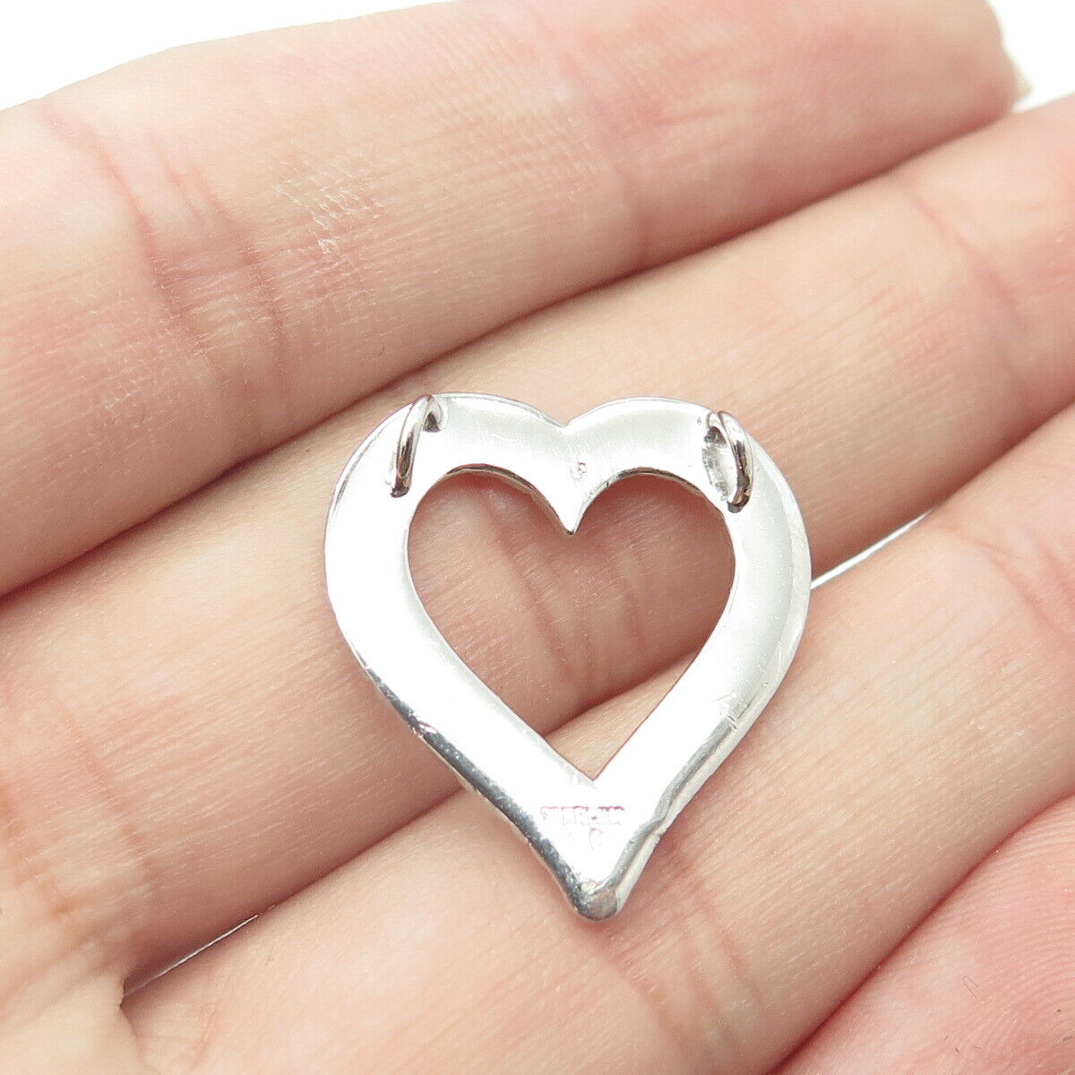 925 Sterling Silver Antique Art Deco Kilmer & Daniels Marcasite Heart Pendant