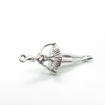 925 Sterling Silver Vintage Ballerina Charm Pendant