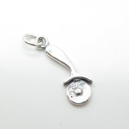 925 Sterling Silver Old Stock Pizza Knife Charm Pendant