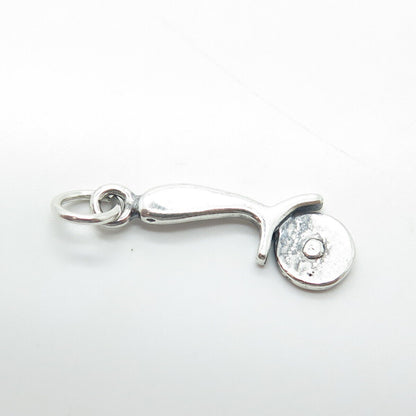 925 Sterling Silver Old Stock Pizza Knife Charm Pendant