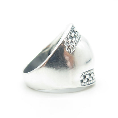925 Sterling Silver Vintage Dome Statement Ring Size 6.25