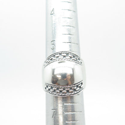 925 Sterling Silver Vintage Dome Statement Ring Size 6.25