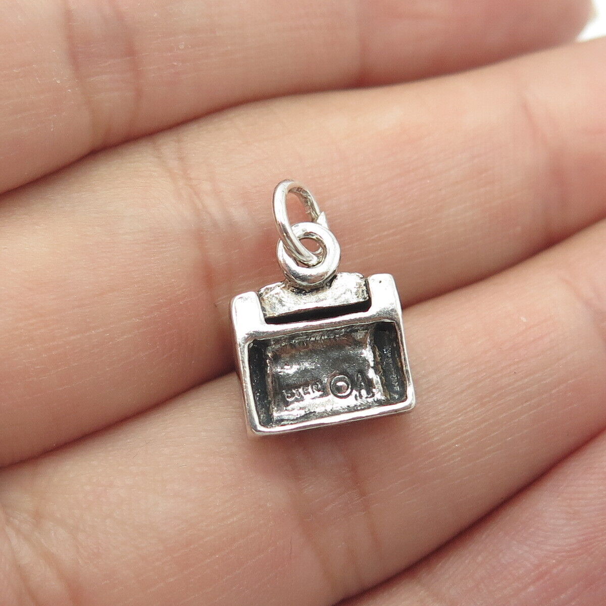 925 Sterling Silver Vintage Couch Charm Pendant