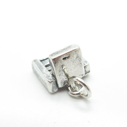 925 Sterling Silver Vintage Couch Charm Pendant