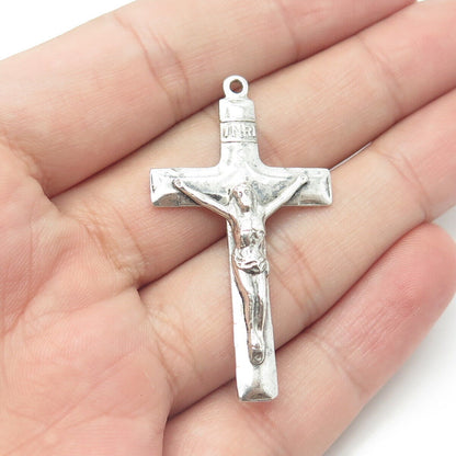 925 Sterling Silver Vintage Bliss Mfg Crucifix Cross Religious Pendant