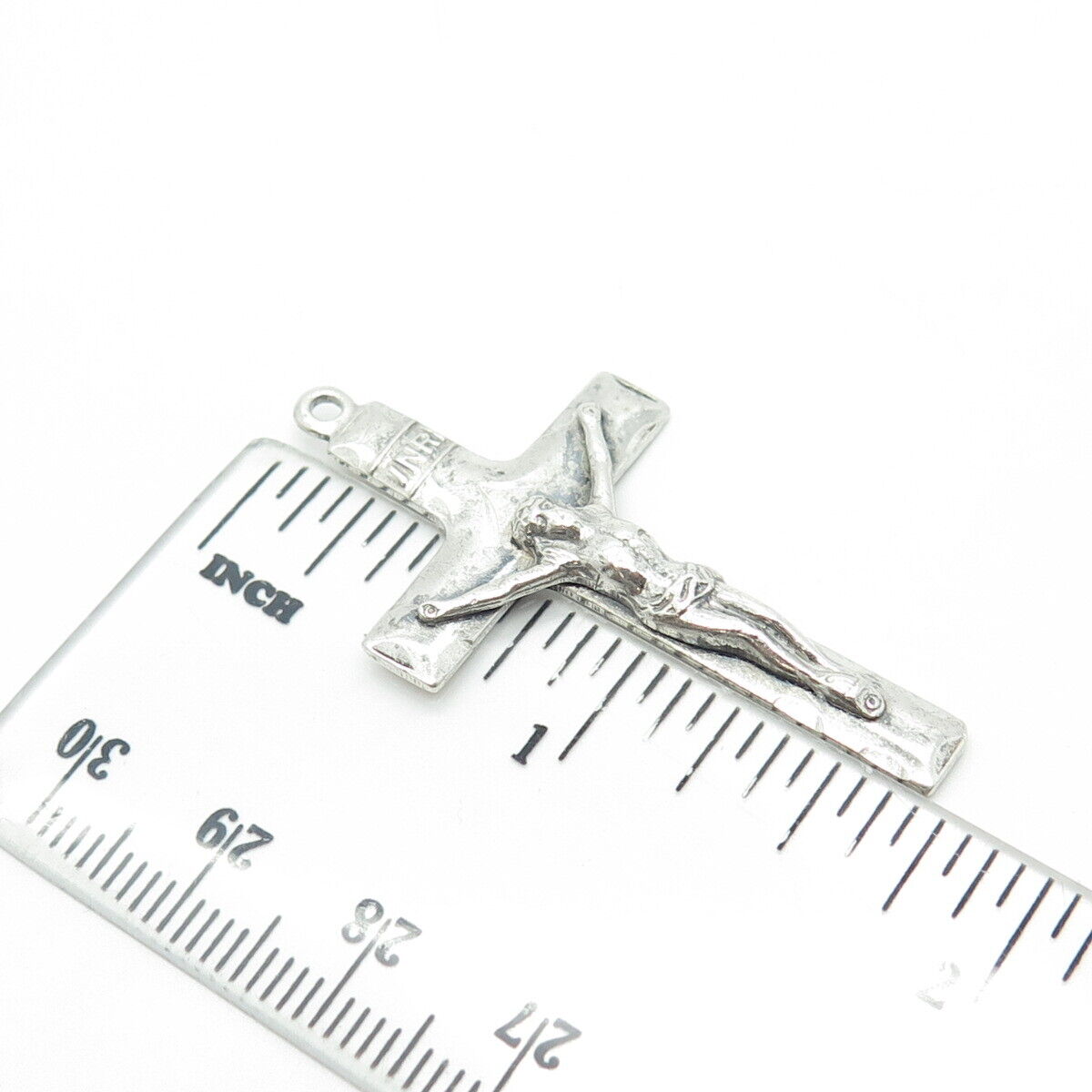 925 Sterling Silver Vintage Bliss Mfg Crucifix Cross Religious Pendant