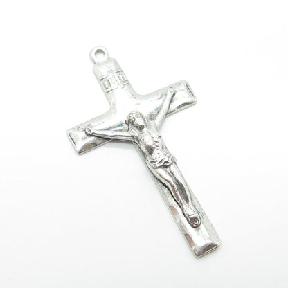 925 Sterling Silver Vintage Bliss Mfg Crucifix Cross Religious Pendant