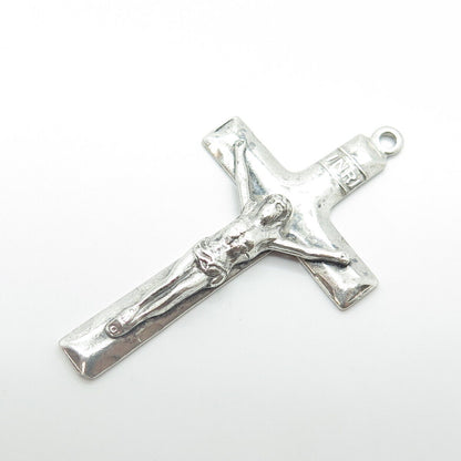 925 Sterling Silver Vintage Bliss Mfg Crucifix Cross Religious Pendant