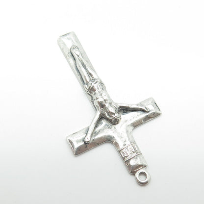 925 Sterling Silver Vintage Bliss Mfg Crucifix Cross Religious Pendant