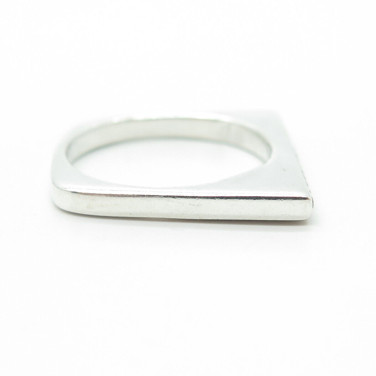 925 Sterling Silver Vintage Granulated Bar Stackable Ring Size 7.5