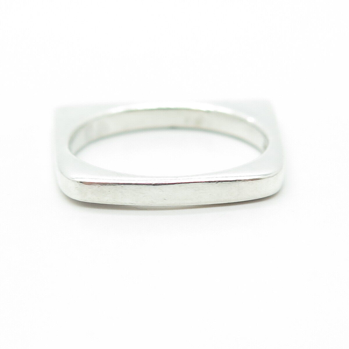 925 Sterling Silver Vintage Granulated Bar Stackable Ring Size 7.5