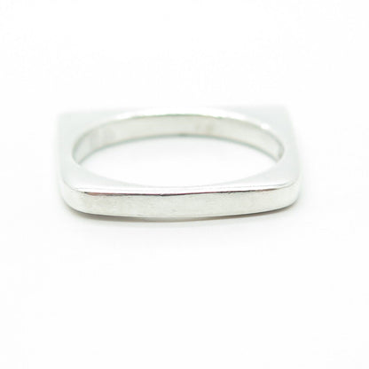 925 Sterling Silver Vintage Granulated Bar Stackable Ring Size 7.5