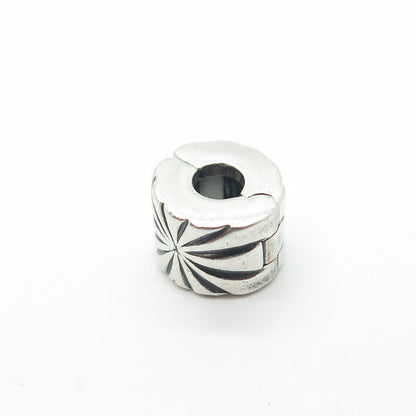 925 Sterling Silver Pandora Striped Bead Charm