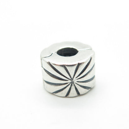 925 Sterling Silver Pandora Striped Bead Charm