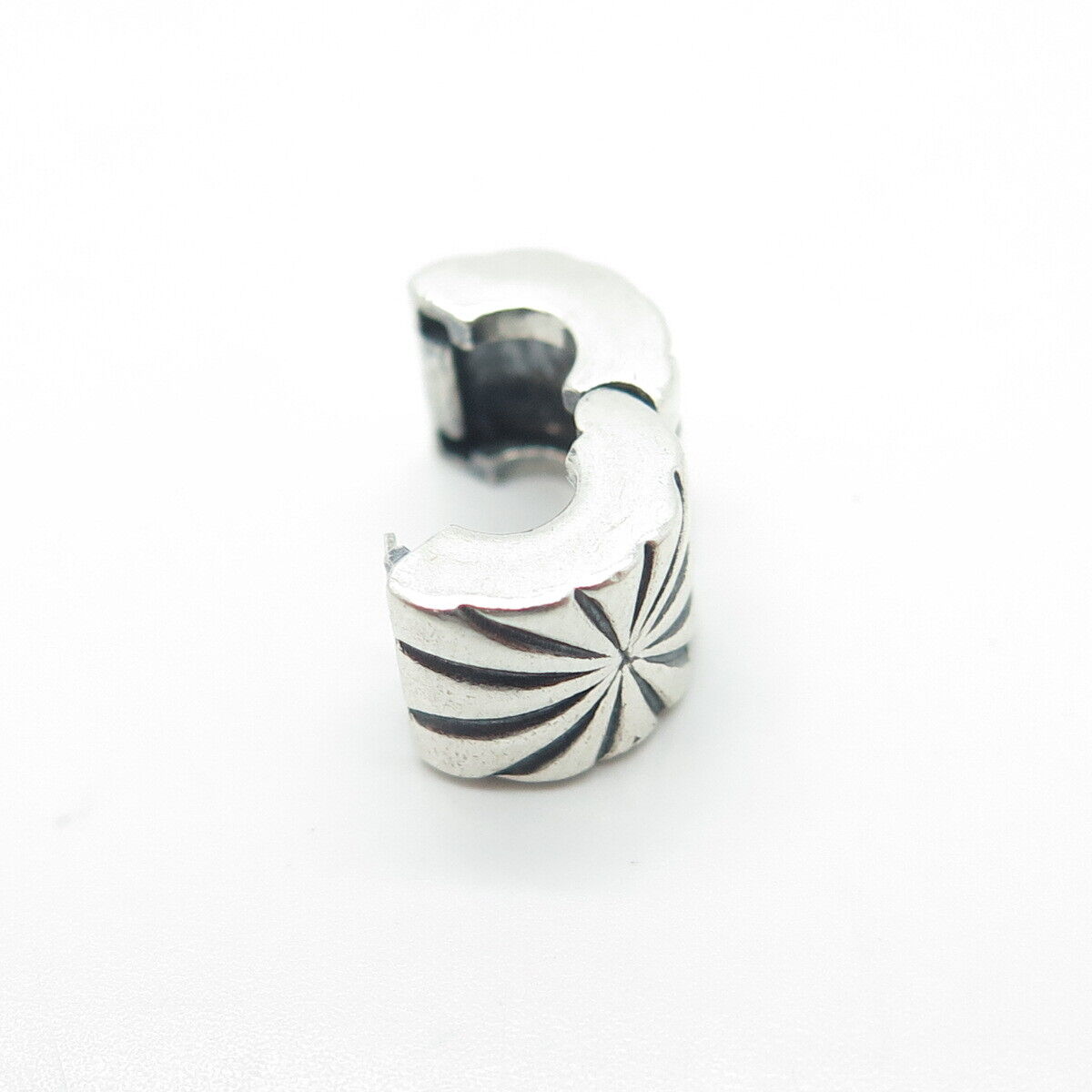 925 Sterling Silver Pandora Striped Bead Charm