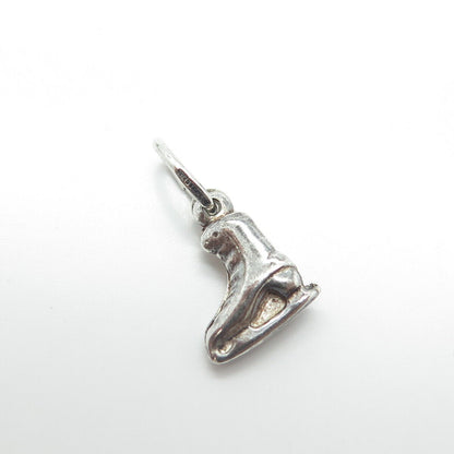 925 Sterling Silver Old Stock Italy Ice Skating Shoe Charm Pendant