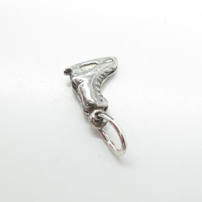 925 Sterling Silver Old Stock Italy Ice Skating Shoe Charm Pendant