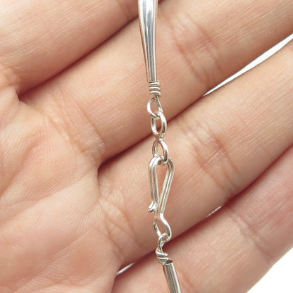 925 Sterling Silver Vintage Sunrise Southwestern Yellow Bead Liquid Necklace 20"