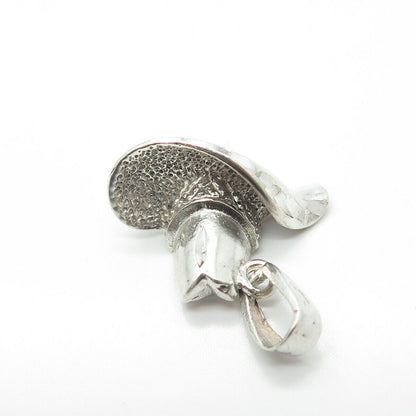 925 Sterling Silver Vintage Southwestern Cowboy Hat Charm Pendant