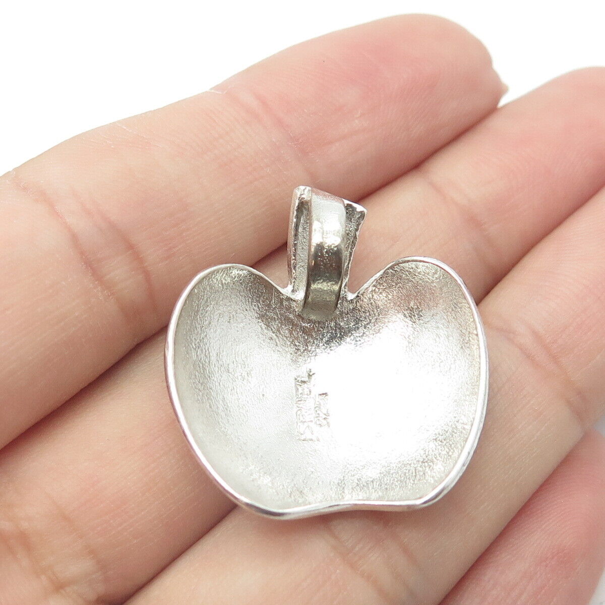 925 Sterling Silver Vintage Israel Apple Modernist Pendant