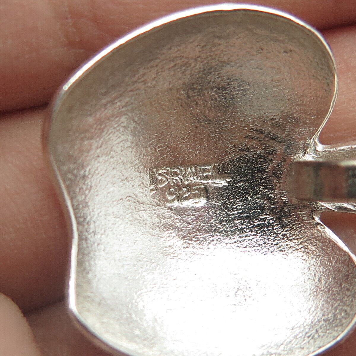 925 Sterling Silver Vintage Israel Apple Modernist Pendant