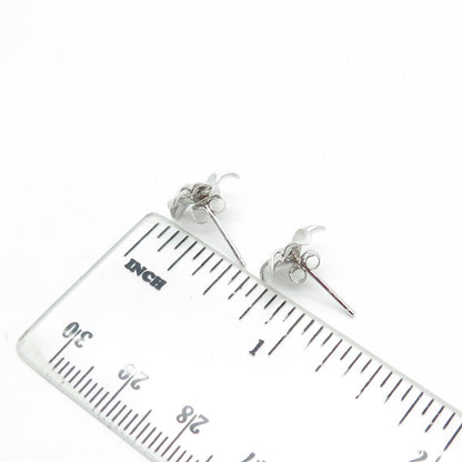 925 Sterling Silver Flower Blossom Stud Earrings