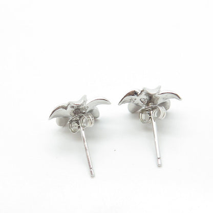 925 Sterling Silver Flower Blossom Stud Earrings