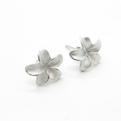 925 Sterling Silver Flower Blossom Stud Earrings