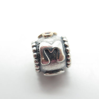 925 Sterling Silver & Gold Pandora "Mom" Bead Charm