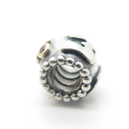 925 Sterling Silver & Gold Pandora "Mom" Bead Charm