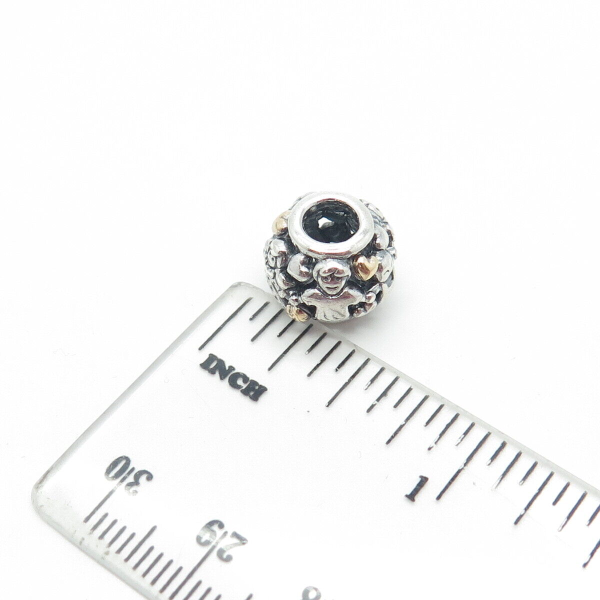 925 Sterling Silver & Gold Pandora Family Forever Bead Charm